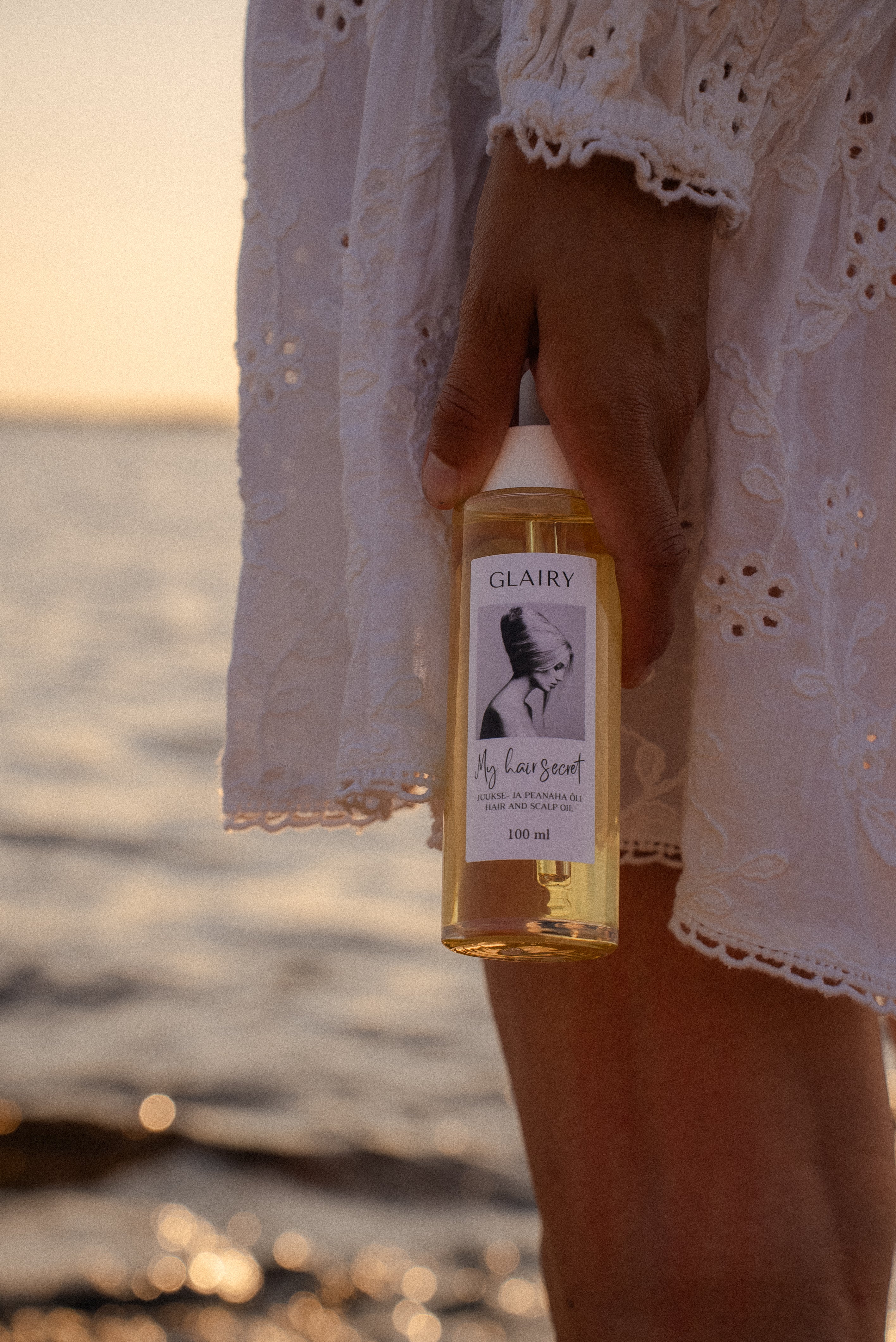 Glairy MY HAIR SECRET 100 ml looduslik juukseõli ja peanahaõli kuivade ja kahjustatud juuste hooldamiseks.
